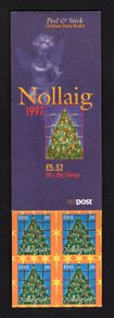 1997 Ireland Christmas Commemorative Stamp Booklet Mint Never Hinged (MNH). Hibernian HB60