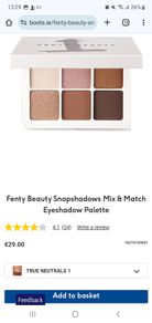 Fenty Beauty Snapshadows Mix & Match Eyeshadow Palette - True Neutrals