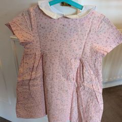 Kirbee Girls Pink Floral Dress (Size 5-6 Years)