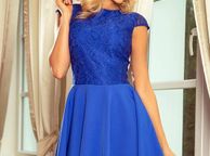 main image for ad Flared Dress Lace Top Royal Blue