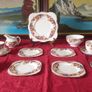 Vintage Plant Tuscan Imari 15 Piece Gold Gilt Tea Set For 4 Person Setting Made In England Image 2