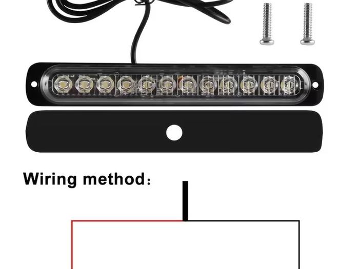 Clear Lens 12LEDSx4 Utility Strip Light Bar Surface Mount for 12V-24V