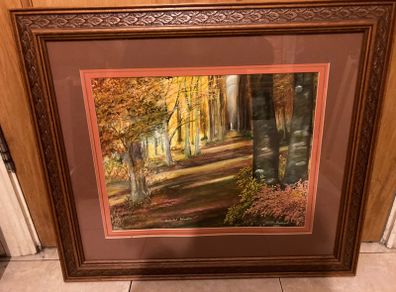 Aryclic painting framed