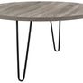 Owen Retro Round Coffee Table Distressed Grey Oak - 3615307comuk Image 4