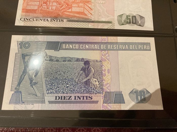 Peru banknotes uncirculated year 1987