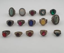 Old World Jewellery Collection 15 Mixed Brass Statement Rings