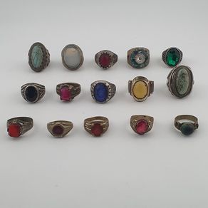Old World Jewellery Collection 15 Mixed Brass Statement Rings