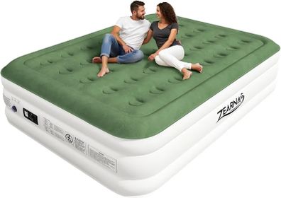 203x152x40cm King/Double Inflatable Air Mattress, Air Bed with Built-in Electric Pump, Double Blow Up Mattress in 3 Mins Self-Inflation/Deflation, Guest Airbed for Home Portable Guest Bed