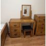 Solid Oak Bedroom Furniture (Double Bed, Mattress, Locker, Dressing table, Chest) Image 3