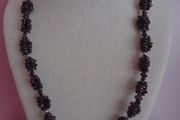 Garnet necklace,, Gemstone jewellery.Necklace.January birthstone,