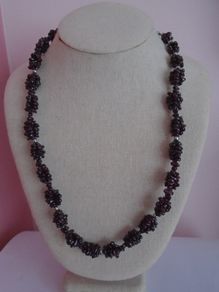 Garnet necklace,free post, Gemstone jewellery.Necklace.January birthstone,
