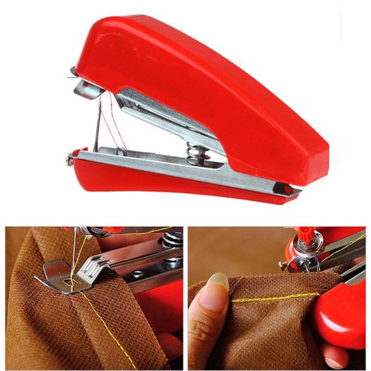 Portable Hand-Held Mini Sewing Machine Clothes Fabric