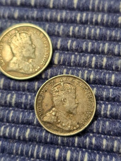 Edward VII 5cent Canada x2
