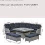 Grey rattan Garden Furniture Fire pit table set Image 4