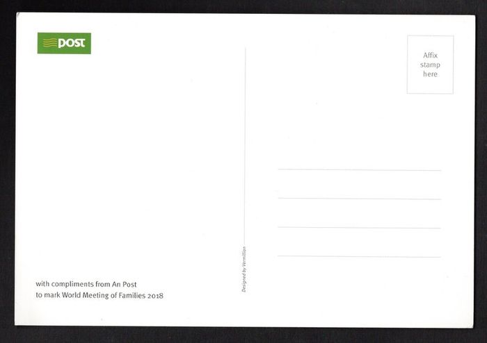 2018 Ireland World Meeting of Families 21-26 August 2018 Phoenix Park Final Mass issued by An Post postcard Mint