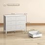 6 Drawer Chest of Drawers for Bedroom, Living Room, Hallway, Closet, White Image 3