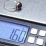 Antique 14K Solid Gold Star Diopside Ring Rare Black Asterism Cabochon Image 8