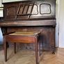 Upright piano and stool Image 2