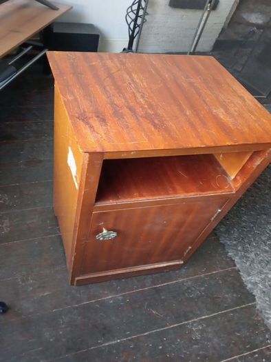 mid century teak locker