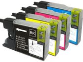 Compatible For Brother LC123 Four Pack Ink Cartridges High Yield