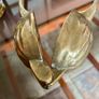 Vintage Solid Brass Walnut Nutcracker Mid Century Brass Kitchen Decor Image 4