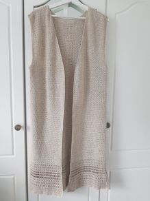 Cotton/Linen Hand Crocheted Vest