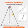 Confined Space Tripod Kit, 544 kg Winch, Confined Space Tripod 2.13 m Legs and 30 m Cable, Confined Space Rescue Tripod 10 m Fall Protection Image 4