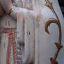 20 Inch Art Nouveau Chalkware Statue of Our Lady Of Fatima Image 6