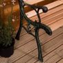NEW SALE |  Garden Bench, Rose Style Design 3 Seater Outdoor Furniture Seating Wooden Slats Cast Iron Legs Park Patio Seat Image 5