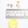 925 Silver Faux Pearl Cubic Zirconia Stud Earrings Image 7