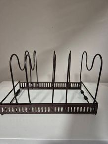 Adjustable Metal Pot Lid & Pan Organiser Rack.