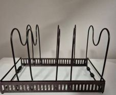 Adjustable Metal Pot Lid & Pan Organiser Rack.
