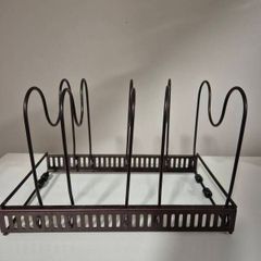 Adjustable Metal Pot Lid & Pan Organiser Rack.