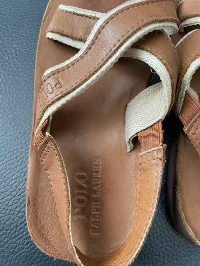 Kids sandals boys girls unisex Polo Ralph Lauren genuine leather size UK 13