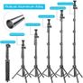 1.7 Meter/67 inch Phone Tripod Stand & Bluetooth Selfie Stick Tripod, Cellphone Tripod with Bluetooth Remote, Compatible with iPhone 14/13/12/12 pro/11/11pro/8/7 (FREE POSTAGE) Image 6