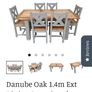 Kitchen Oak table and 6 chairs . I can deliver with small charge Image 2