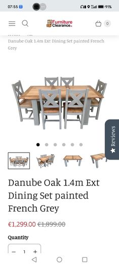 Kitchen Oak table and 6 chairs . I can deliver with small charge