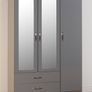 Nevada 3 Door 2 Drawer Wardrobe Nationwide Delivery Image 6