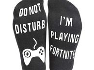 main image for ad Kids Do Not Disturb, I'm Playing fortnite Funny Ankle Socks Great Gamer Gift for games Lovers