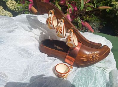 Vintage French or Dutch clog wine bottle holder