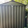 Green metal garden shed Image 3