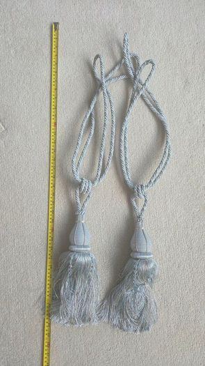 Bronze & Blue Custom Made Curtains and Tie Backs