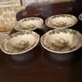 Vintage Masons green basket 6 bowls Image 3