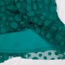 Vila Deep Teal Green Polka Dot Mesh Layered V-Neck Tank Top Cami Size XL Image 5