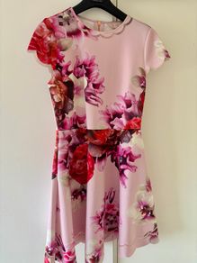 Ted Baker Womens Floral Mini Dress- Size 3- 10/12
