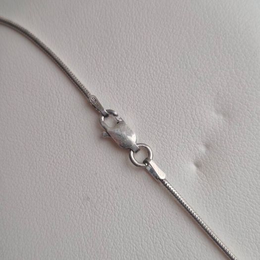 Necklace sterling silver with sparkle stone pendant