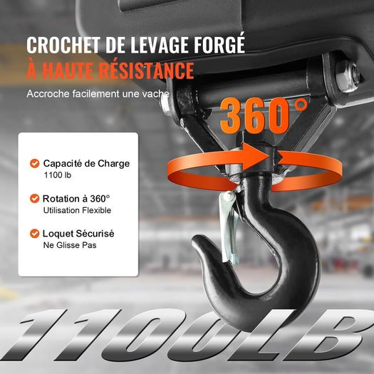 3 in 1 Portable Electric Hoist Winch 499 kg Wired/Wireless Remote Control