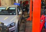 Wheel alignment tool with 4 post lift