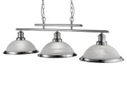 Bistro Ceiling Light, Satin Silver, 3 bulb