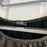 Quiz Woman's Silver Metallic and Black Off and Cold Shoulder Top - Size UK 8 Image 3
